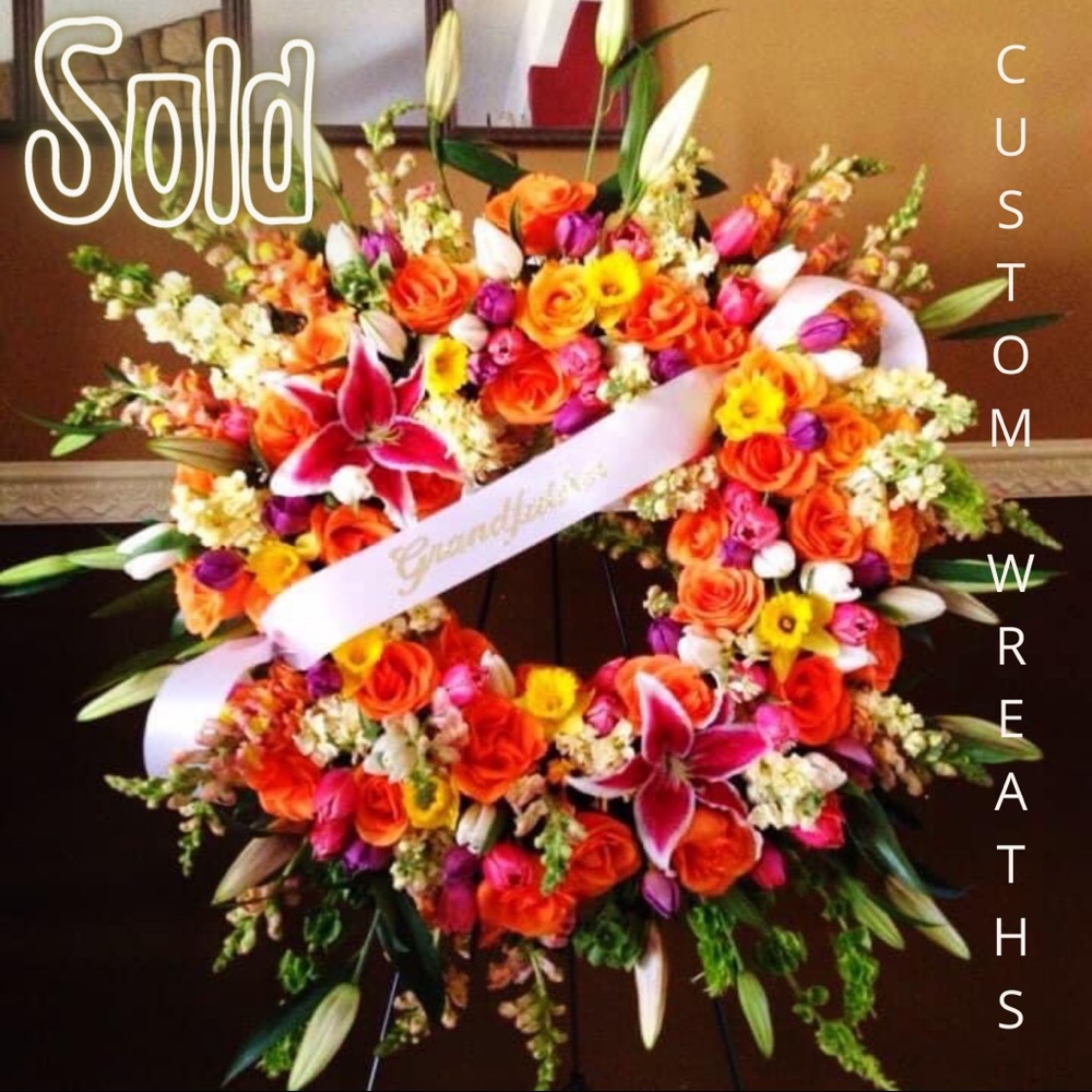 GORGEOUS CUSTOM SPRING TIME MEMORIAL WREATH